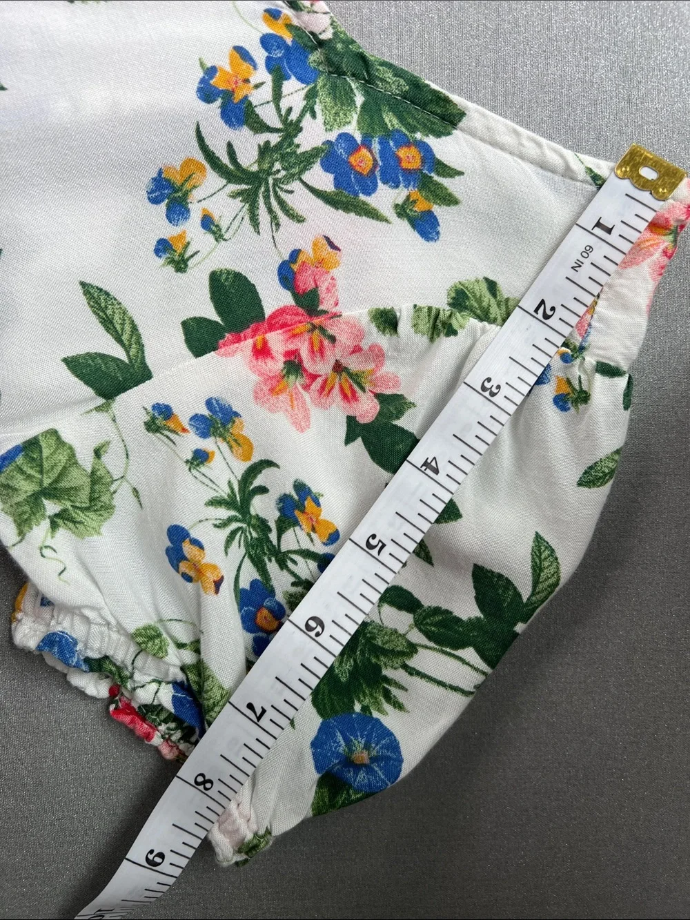Old Navy | Kids White Floral Lite Pink Rose Button-Front Dress #564088-03 Medium